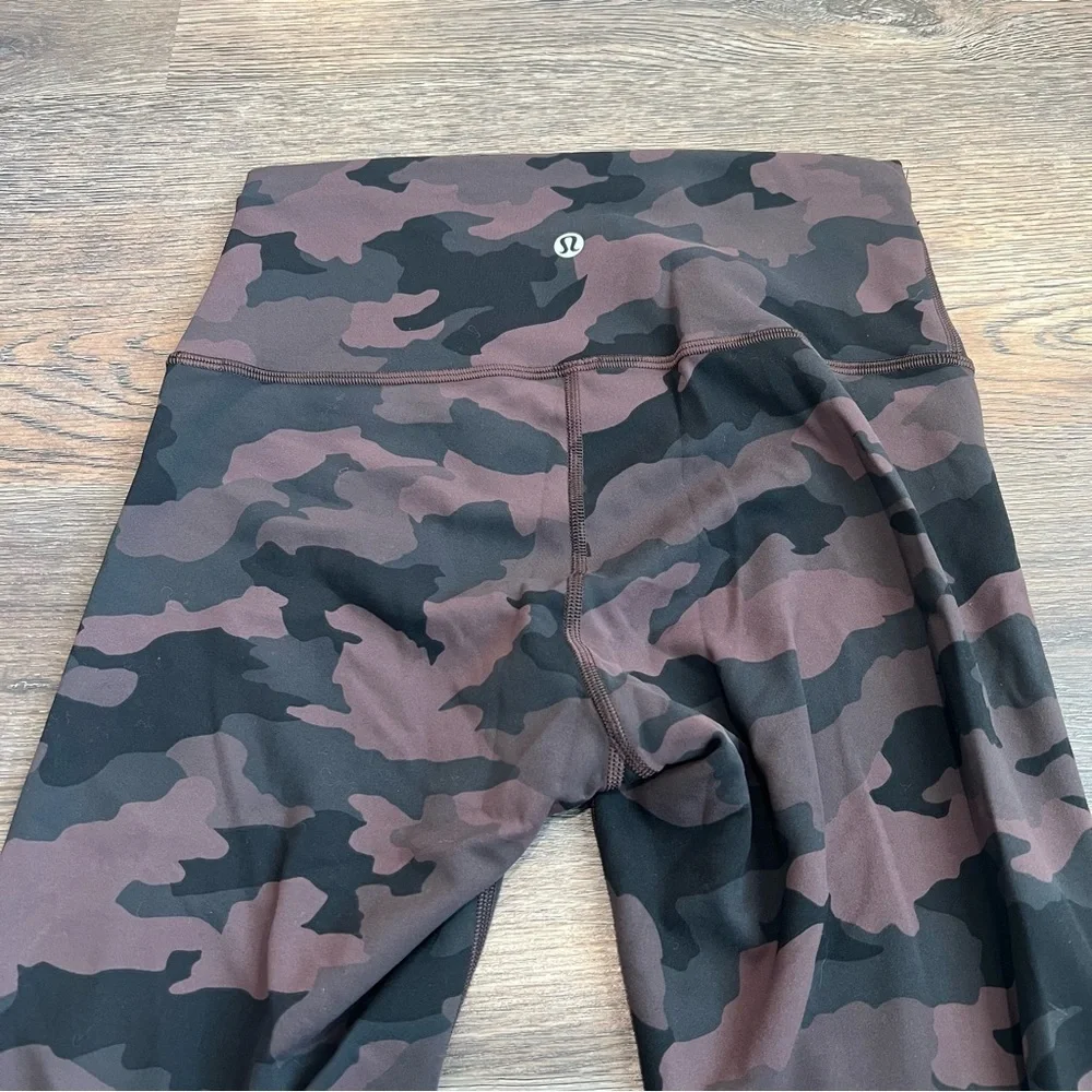 Lululemon Wunder Train High-Rise 25” Leggings Size 6 Camo Brown Earth Everlux